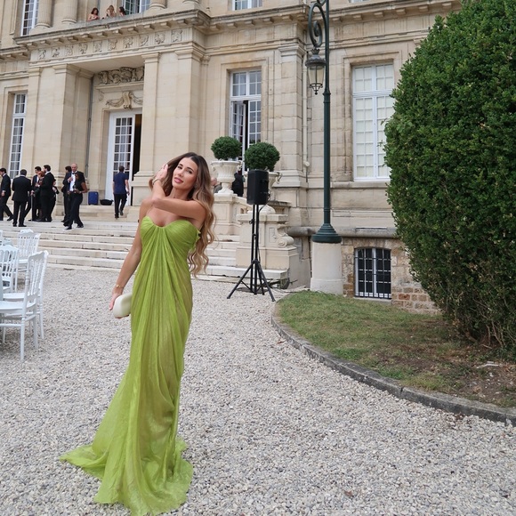 Maria Lucia Hohan Victoria Maxi Green Dress - Picture 1 of 6